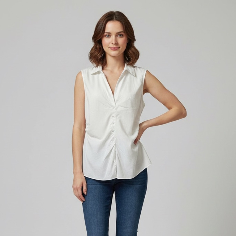 Philosophy Sleeveless Pleated Blouse – Size M